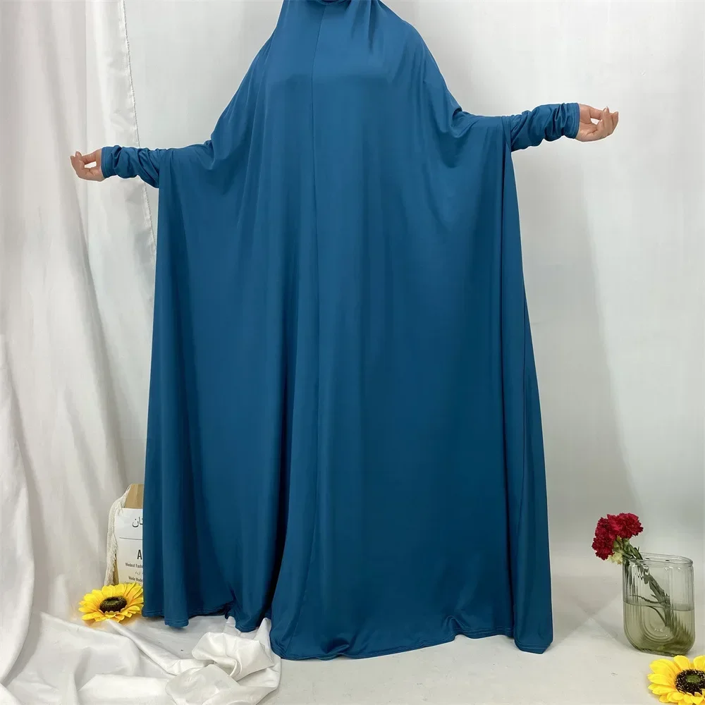 

Ramadan Eid Djellaba Muslim Women Prayer Garment Dress Dubai Hooded Abaya Turkey Kaftan Saudi Arab Robe Islam Clothing Jalabiya