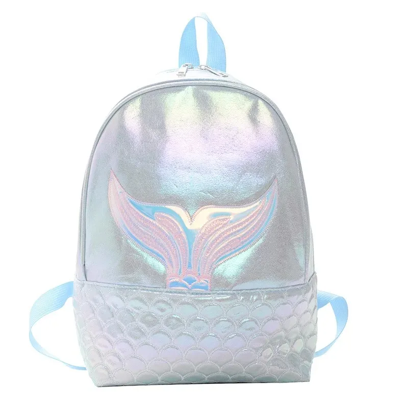 New Mermaid PU Backpack Custom Student School Bag Large Capacity Girl\'s  Backpack