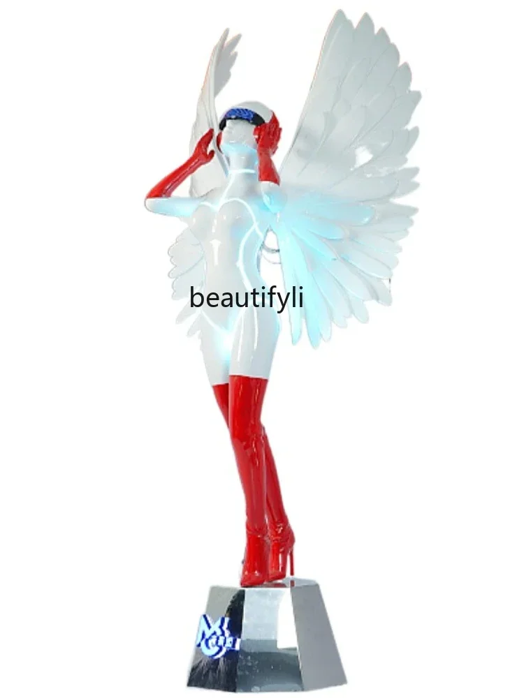 

Механическое украшение богини Ji, большая технология, фигурка, скульптура, украшение для ресторана, бара, КТВ