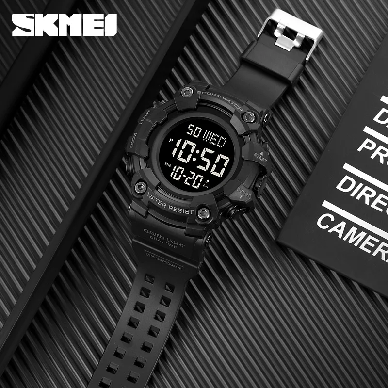 SKMEI 1968 Fashion Sport Watch For Men Stopwatch LED Digital Watches Military Electronic Wristwatches Waterproof