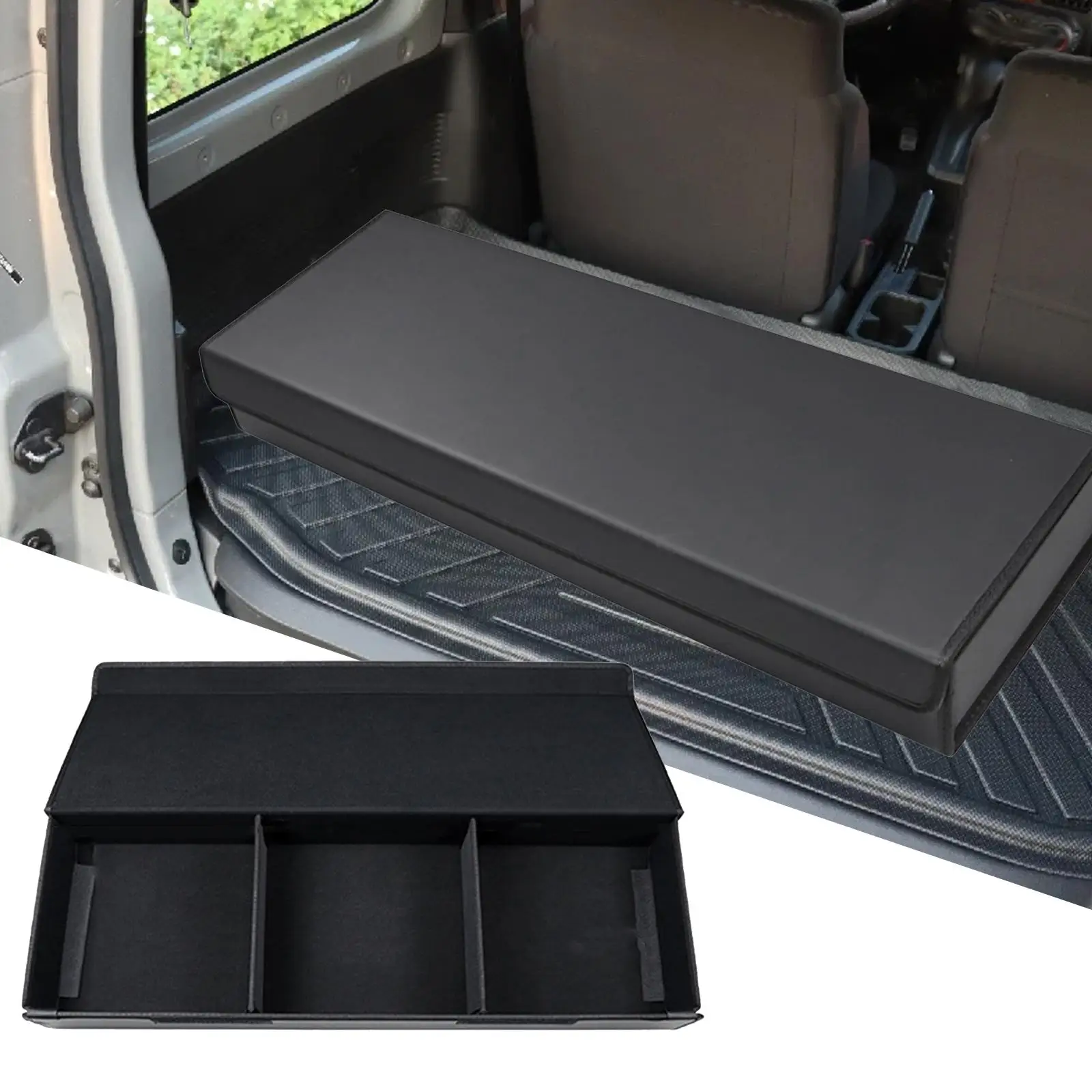 

Органайзер для багажника автомобиля, прямоугольная фурнитура, простая установка, украшение, замена, аксессуары для интерьера, черный для Jimny Jb43
