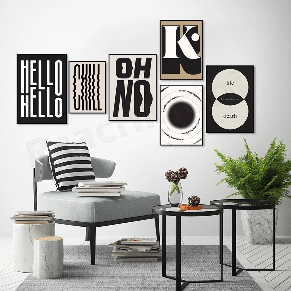 طباعة حرف K كابيتال، طباعة موافق، المشاعر الجيدة، طباعة مرحبا مرحباً، اقتباسات إيجابية، ملصق تحفيزي للسعادة