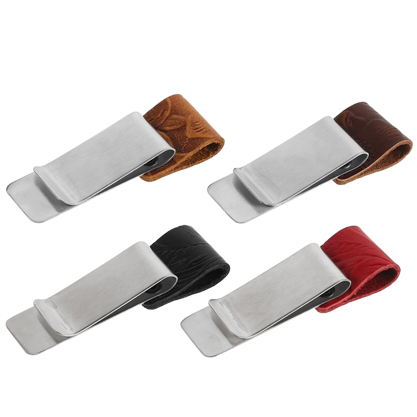 

4Pcs Stainless Steel Pen Holder Clamp Metal Retro Notebook Clip Journal Pen Loop Planner Organizer Notebook Holder