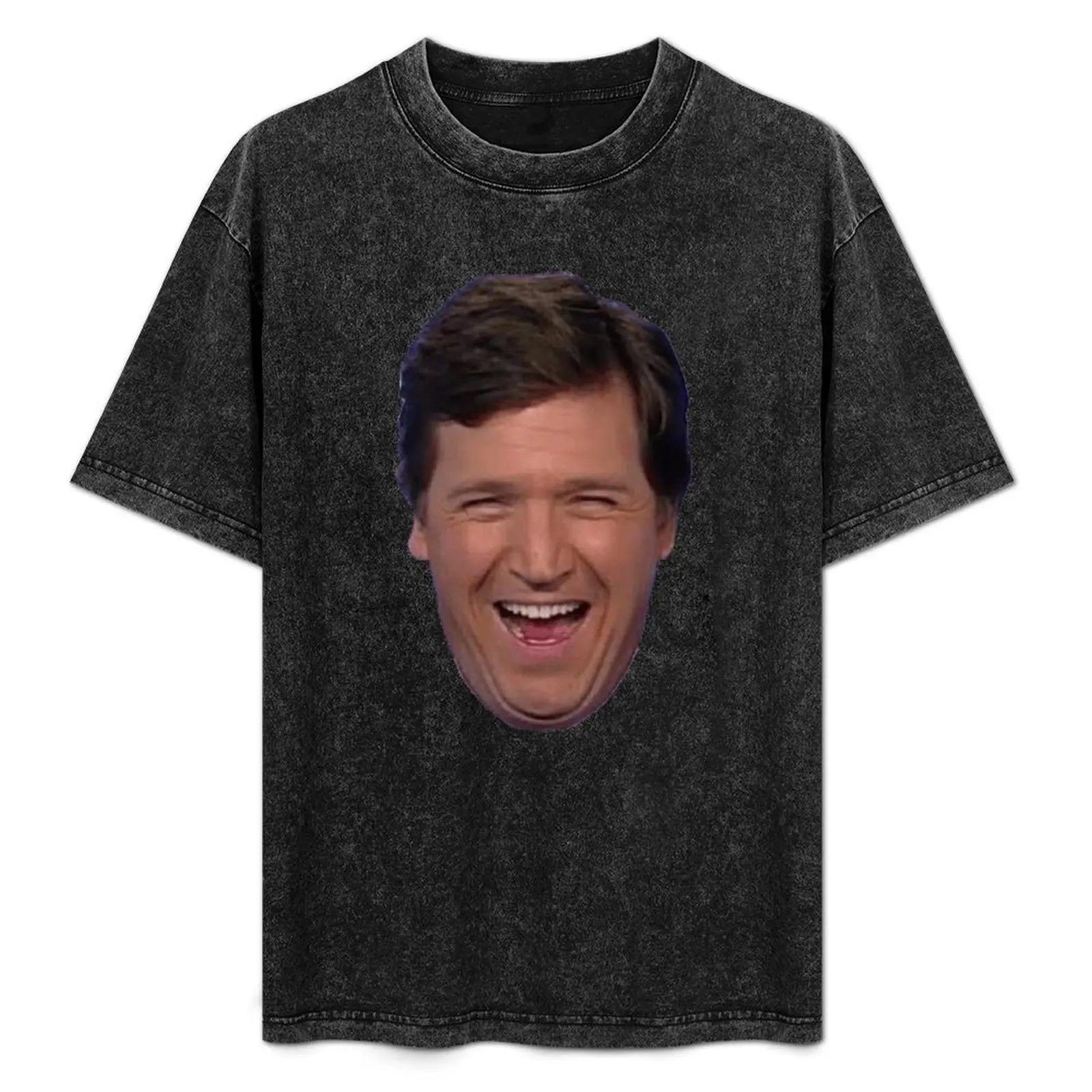 

Tucker Carlson Laughing T-Shirt t shirts for man slim fit t shirts cotton 100% T-Shirt
