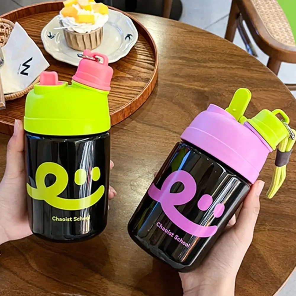 500ml Drinking Water Bottle with Straw Leak-proof Portable Sport Tea Cup Plastic Large Capacity Sports Water Bottle Boy