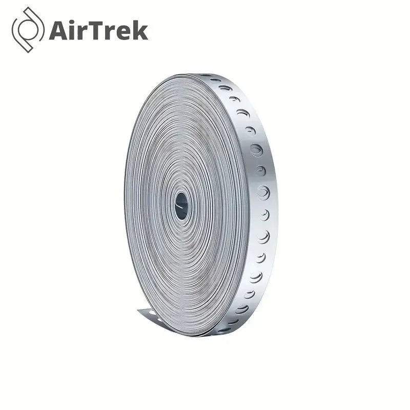 

1 roll of galvanized steel tape, pre-punched multi-slot metal tape for pipe support and sheet metal work