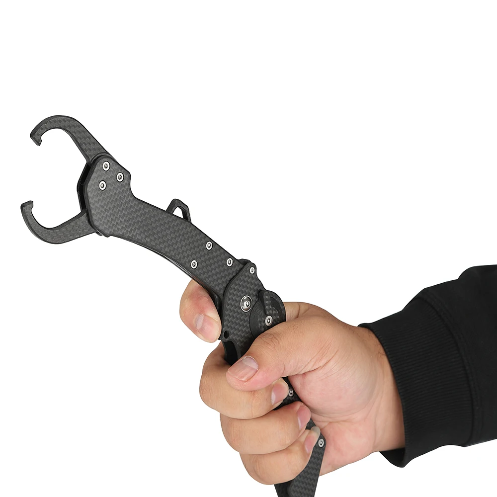 Exclusive Design Whole Carbon Fiber Folding Light Weight Fishing Lip Gripper Fish Tool Small and Quantity Order