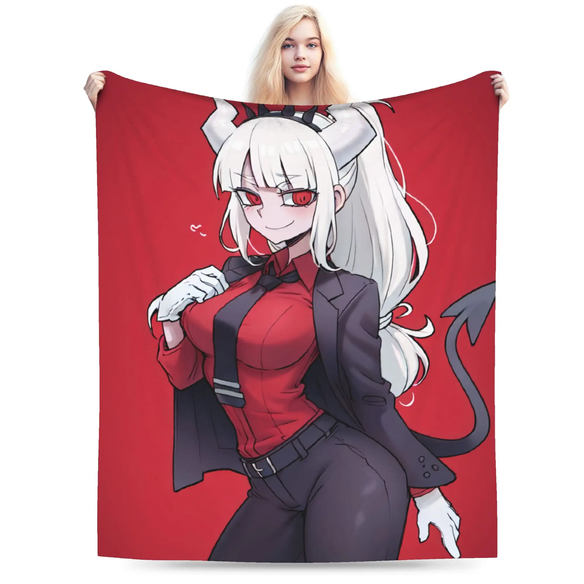 Contradiction Helltaker Lucifers Modeus Blanket Lightweight Warm  Throw Blankets for Sofa 50x60 Inches Multiple Sizes Bedspread