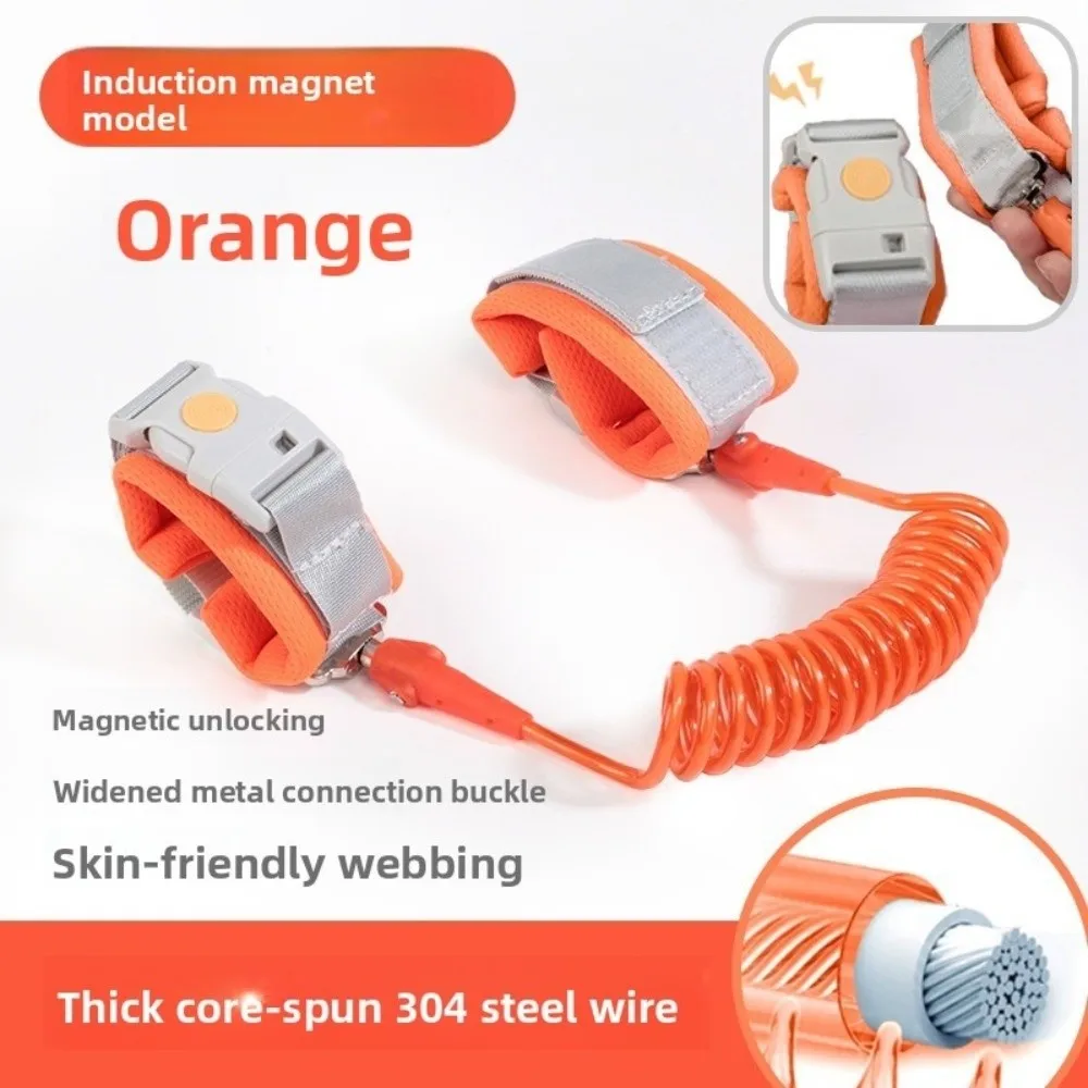 鋼線ベビー牽引ロープ調節可能なソフト子供ハーネス磁気誘導ロック解除快適