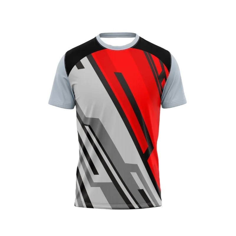 

Summer Men's Cycling 3D Printed Quick Drying T-shirt, Short Sleeved Shirt with Full Printed Pattern, Football Jersey Sportswear