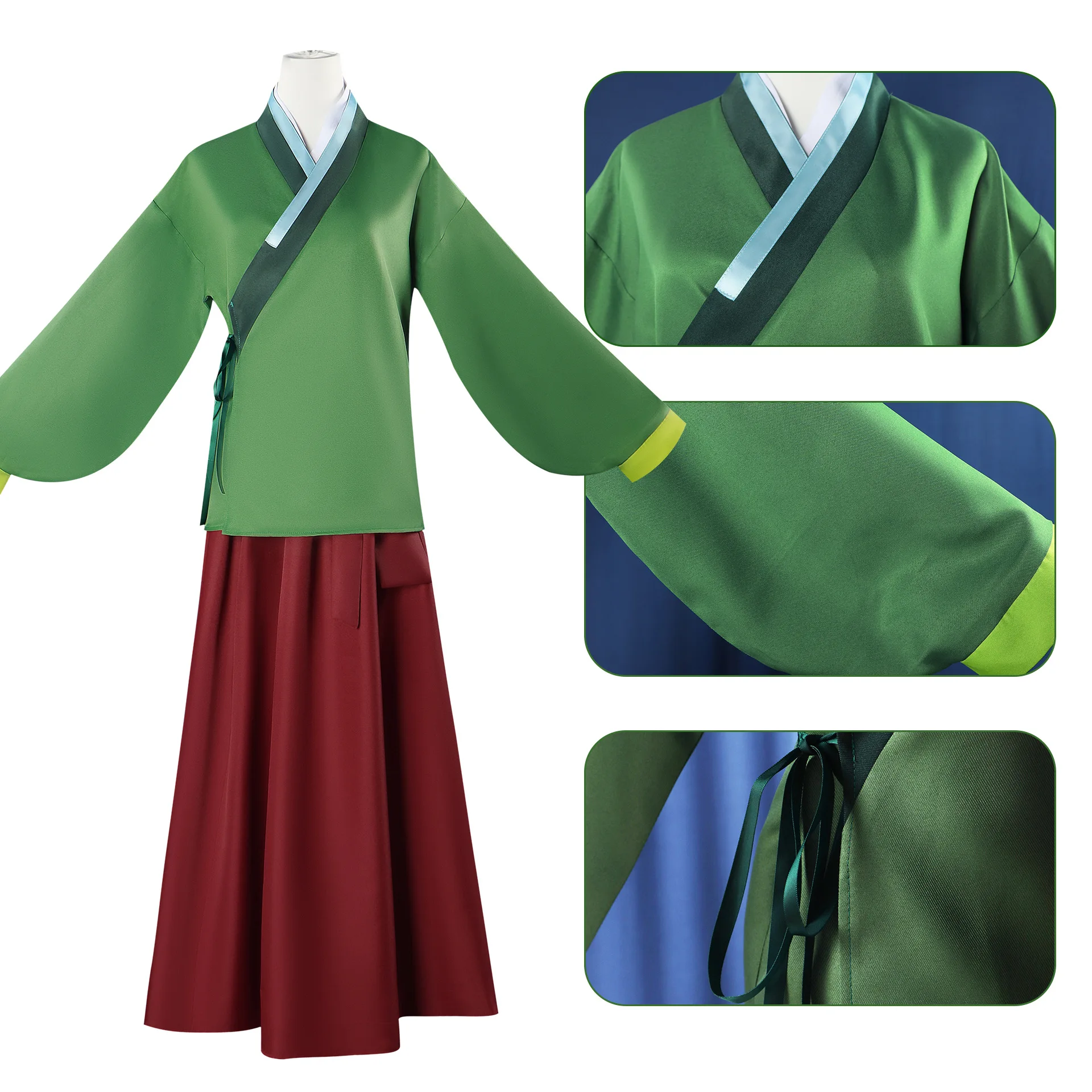 Maomao Cosplay Costumes Anime The Apothecary Diaries Skirt Green Top Jinshi Roleplay Fantasia Outfits Halloween Party Dress Up