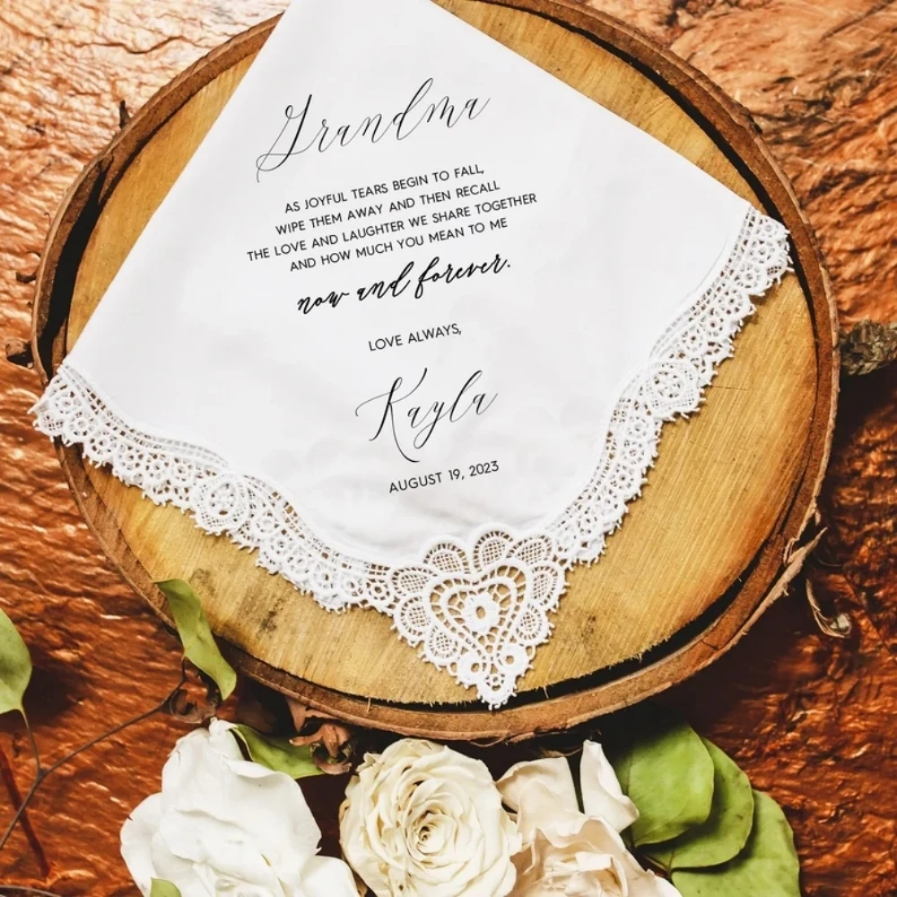 Personalized Wedding Handkerchiefs, Creative Wedding Gifts, Customized Wedding Handkerchiefs for Specific Occasions