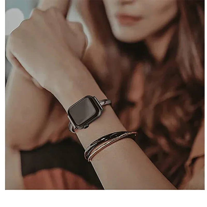 For Apple Watch Women's Metal Strap T-shaped Thin IWatch 910 Universal Bracelet Steel Bracelet IWatch Ultra 49mm44 40 42 38mm image 3