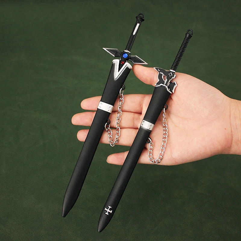 22cm Elucidator Dark Repulsor Keychain Sword Art SAO Online