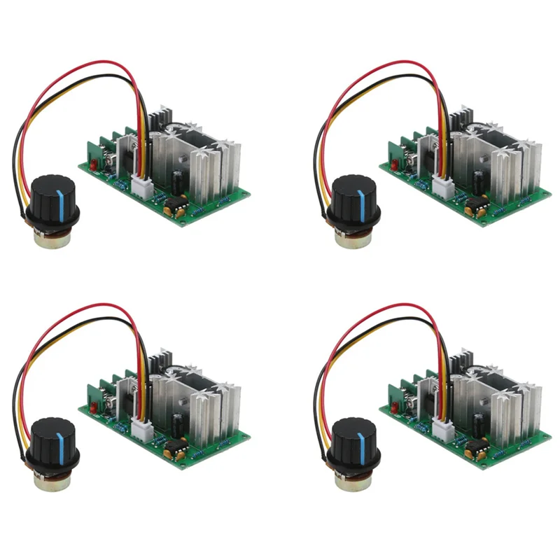 4X 20A PWM DC Motor Speed Controller 12V 24V 36V 48V Met Potentiometer Knop schakelaar-Y47A