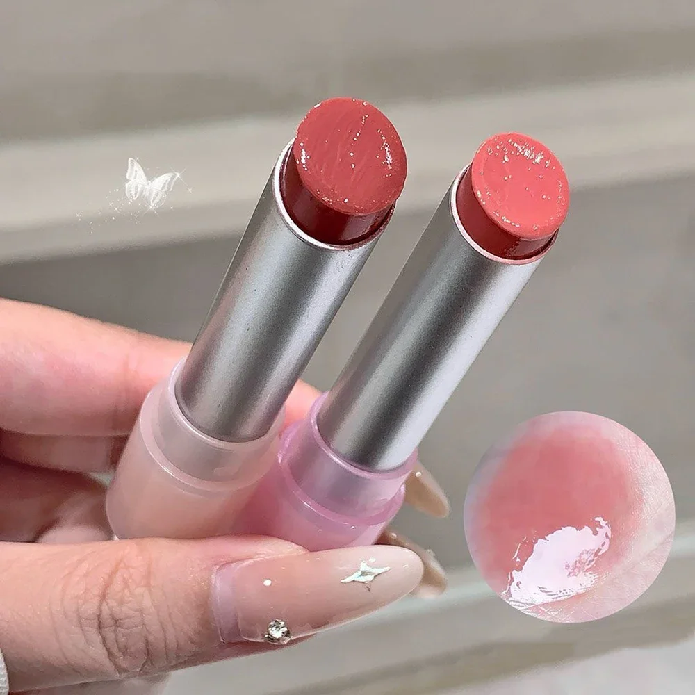 Jelly antiadherente brillo de labios, tinte de flor hidratante, espejo de menta dulce, maquillaje, lápiz labial impermeable, Cosméticos de larga duración