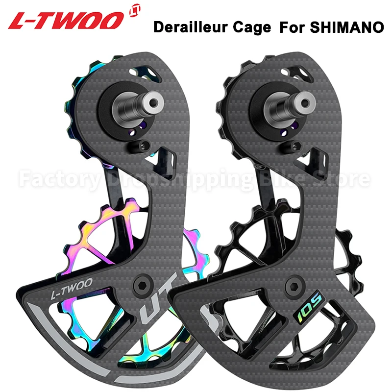 LTWOO Road Bike Ceramic Bearing Carbon Fiber Derailleur Cages For Shimano 105 5800 6800 Ultegra Rear Derailleur Pulley Wheel Set