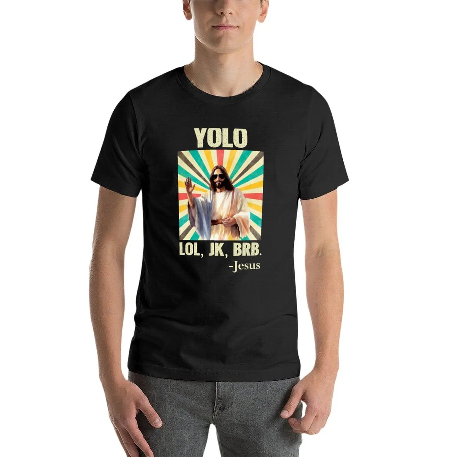 YOLO LOL JK BRlavoisier-T-shirt surdimensionné pour hommes, humoristique, de Pâques