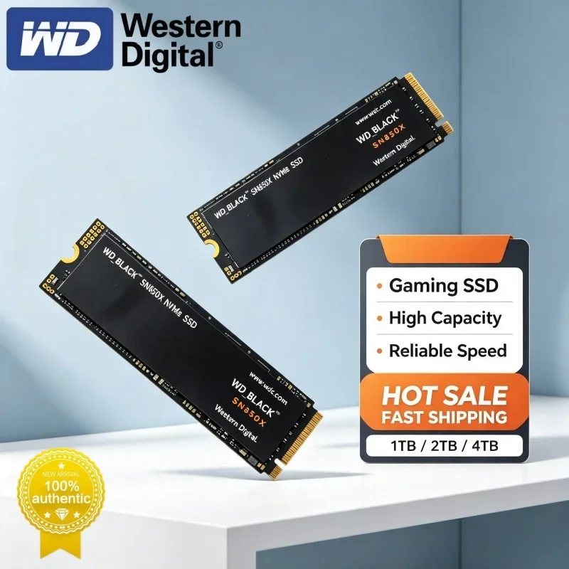 4TB M.2 NVMe SSD WD BLACK SN850X PCIe 4.0 X4 Internal Solid State Disk High Speed Gaming Storage Upgrade For PS5 Laptop Desktop