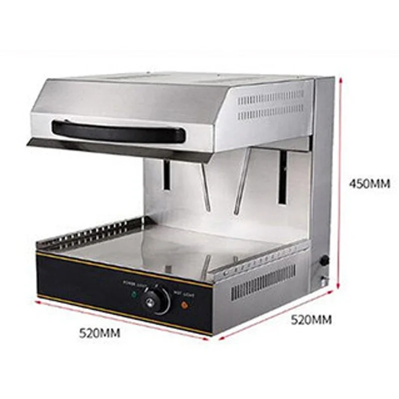 450 hebe Elektrische Grill 2,8 KW Unter Feuer Grill Backofen Grill Western-stil nudel ofen Dicke edelstahl