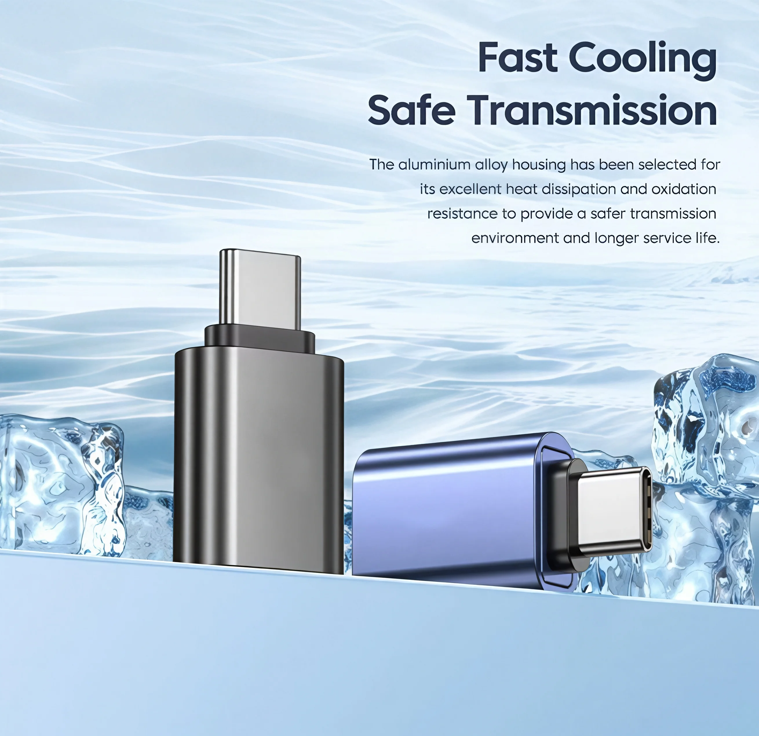 USB A Female To Type C Male Converters Metal Build Fast Speed Transfer For Multiple Electronics Compatibility