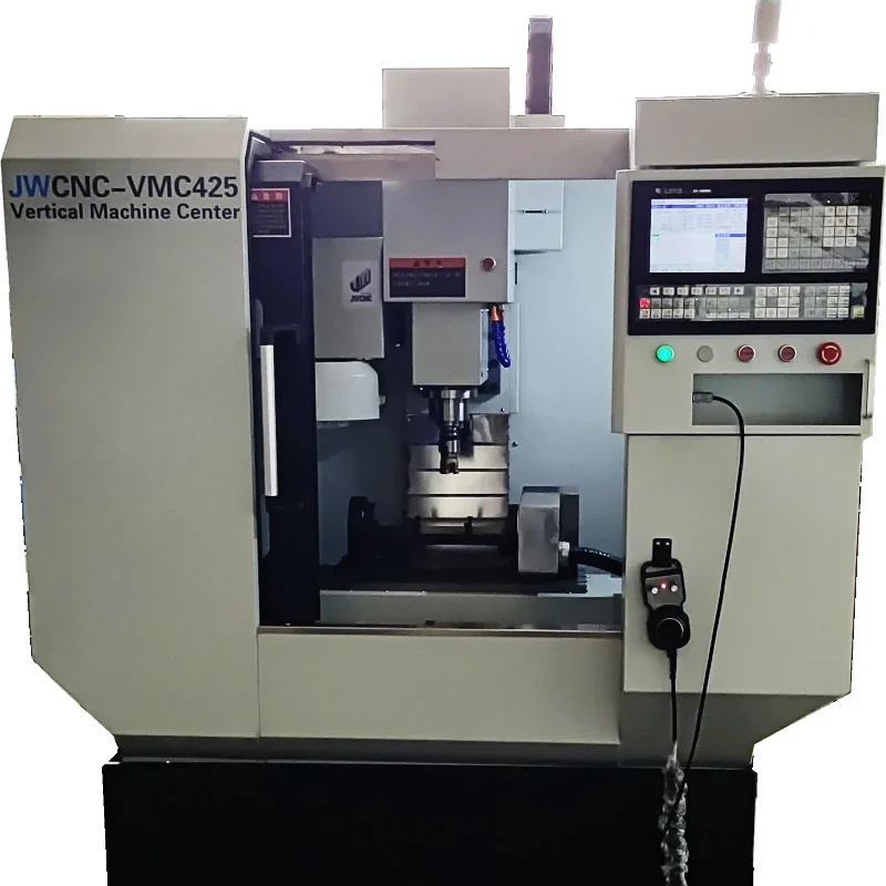 For VMC 425 Cnc Milling Machine Aluminum Steel Bt30 Spindle Mini Mill 12 tools ATC Manufacture  wood router 3 4 Axis RU