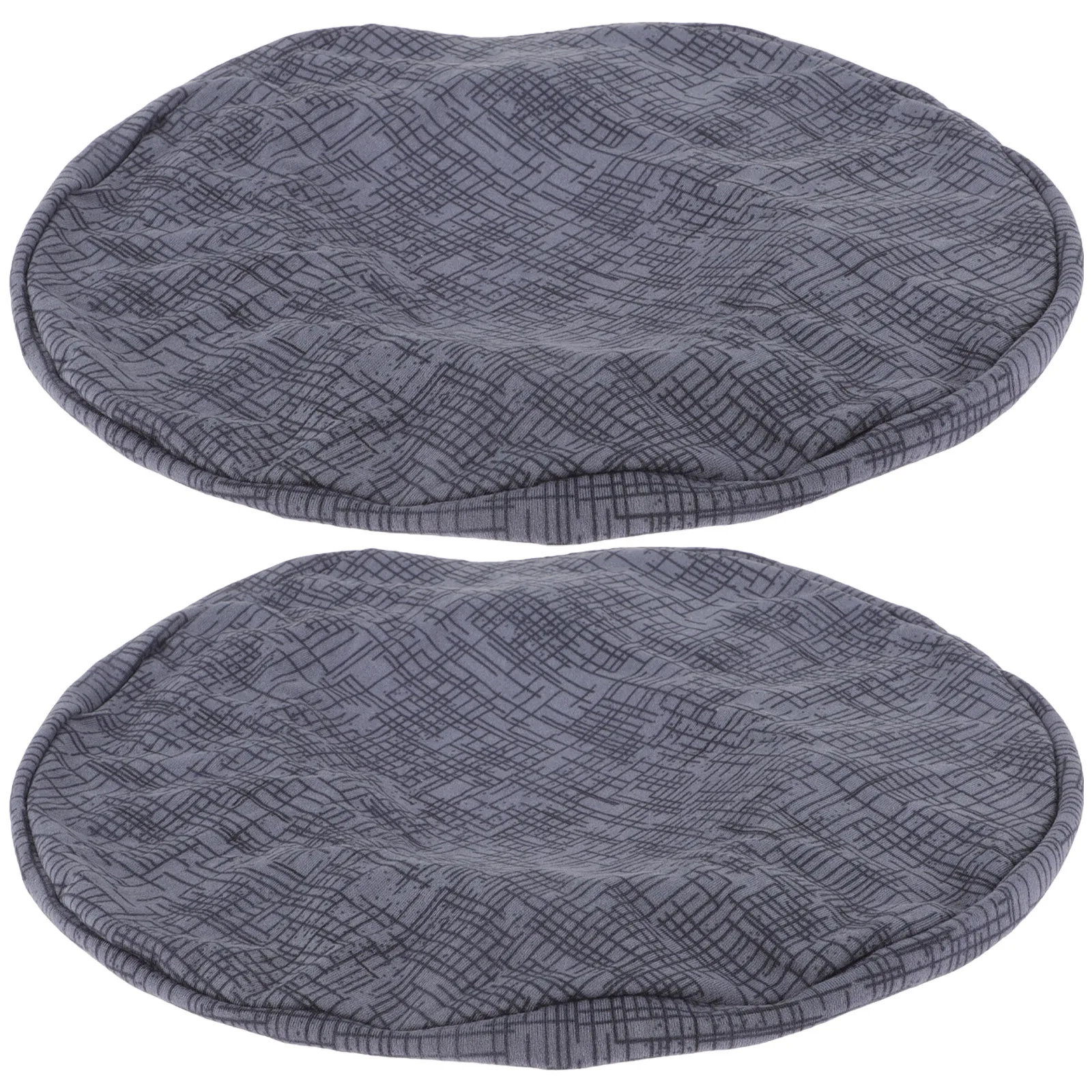 

2Pcs Round Stool Covers Elastic Washable Polyester Seat Cover Home Bar Chair Protector Slipcover Bar Stool Covers
