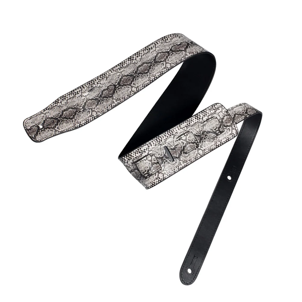 

Electric Guitar Strap Snakeskin Texture PU Adjustable Bass Strap Classic Comfortable for Adults and Children