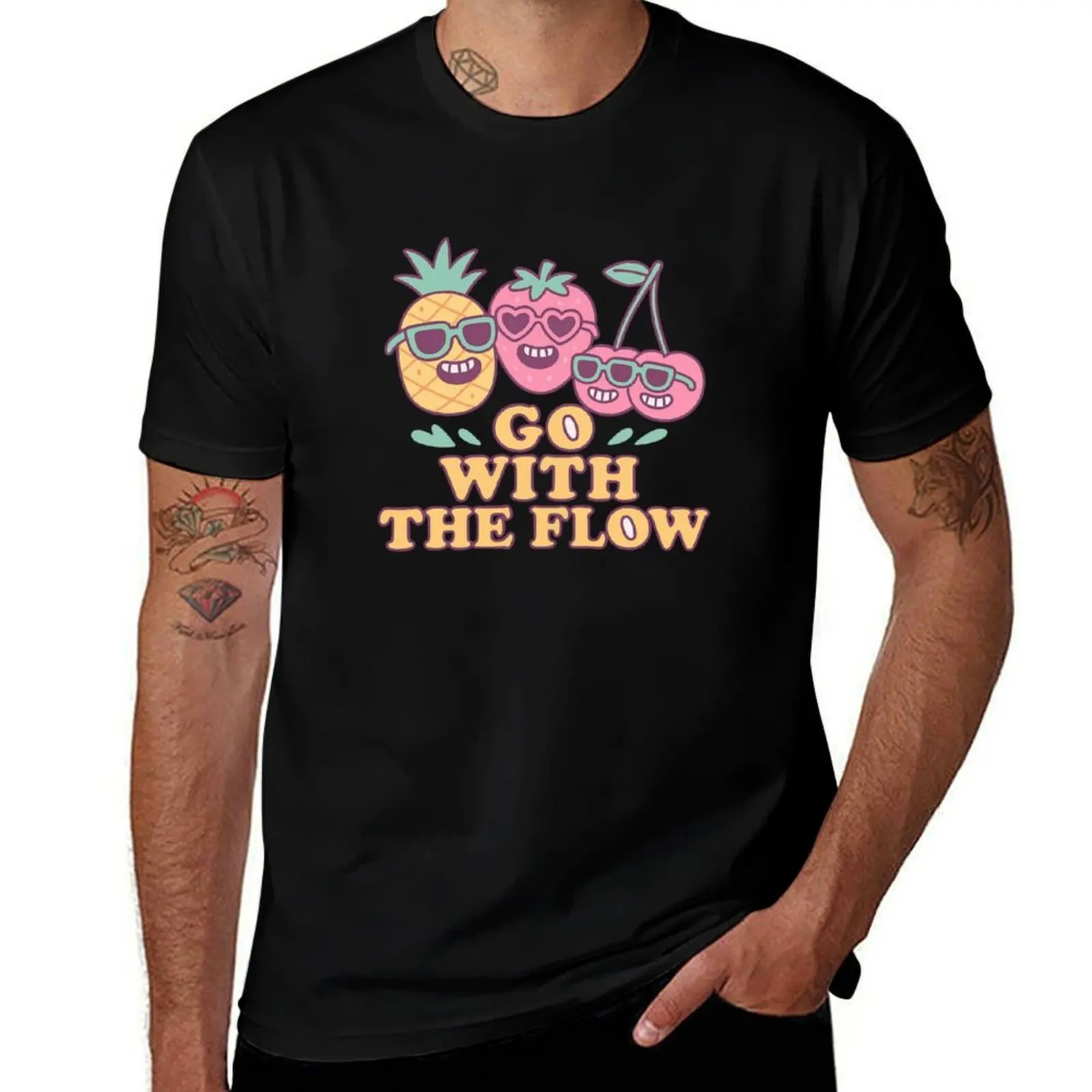 

Go With The Flow – Cute Fruit Friends Summer Design T-Shirt shirts graphic affliction shirts graphics mens t shirts