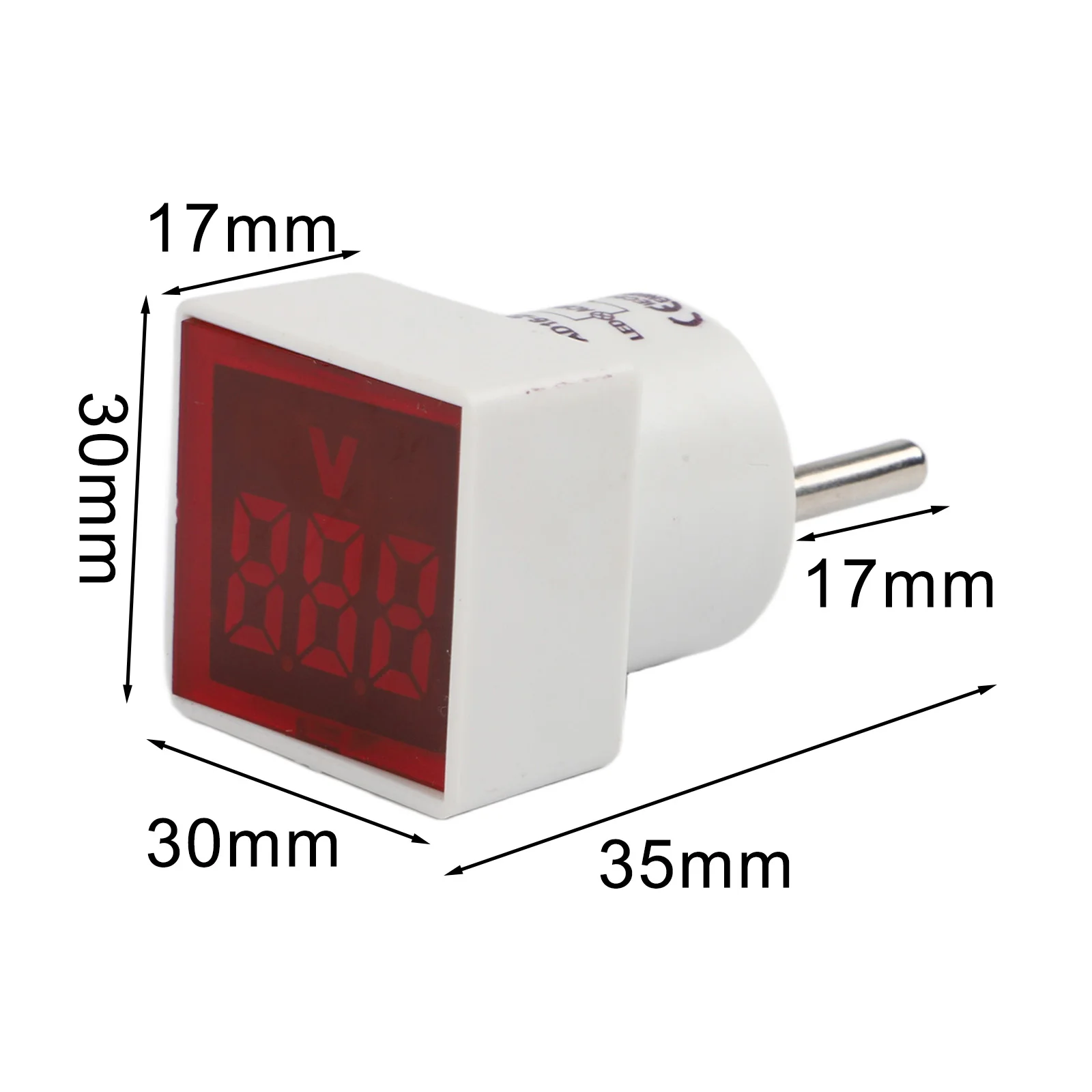 30.4*30.4*51.2mm Digital AC Voltmeter Accurate Readings Chip Backlit LCD Display Energy-Efficient Outdoor Activities