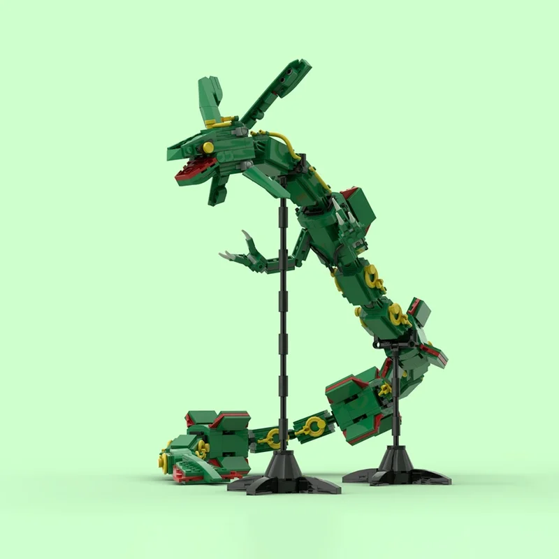 793 pezzi MOC Rayquaza Pokemon modello blocchi di costruzione costruzione fai da te giocattoli educativi creativi mattoni regali di Natale compleanno per bambini