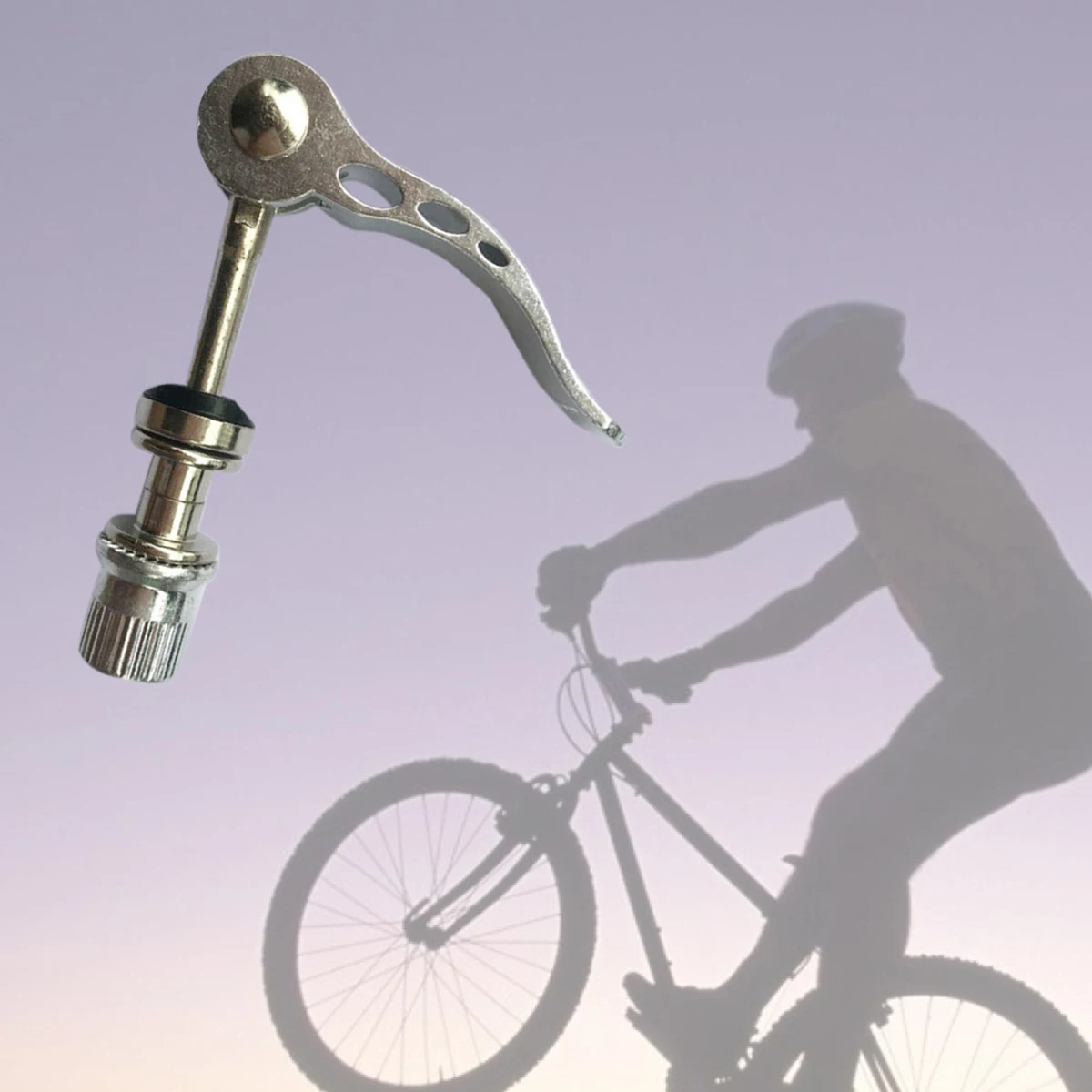 

Quick Release Hub Road Bike Mountain Bike Front & Rear Axle Hollow Shaft Set with Standard Spacing (Silver)