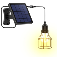 INTELAMP Solar Pendant Light Outdoor Solar Lights Waterproof Camping Lights Outdoor Solar Lights For Sheds, Barns, Courtyards