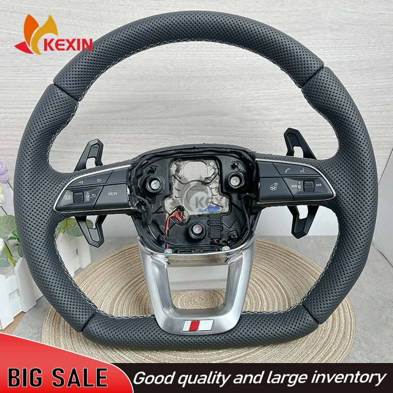 Heated Steering Wheel Suitable For Audi Q5L, Q5, S5, RS5, Leather perforated Steering Wheel Modification,Car Accessories