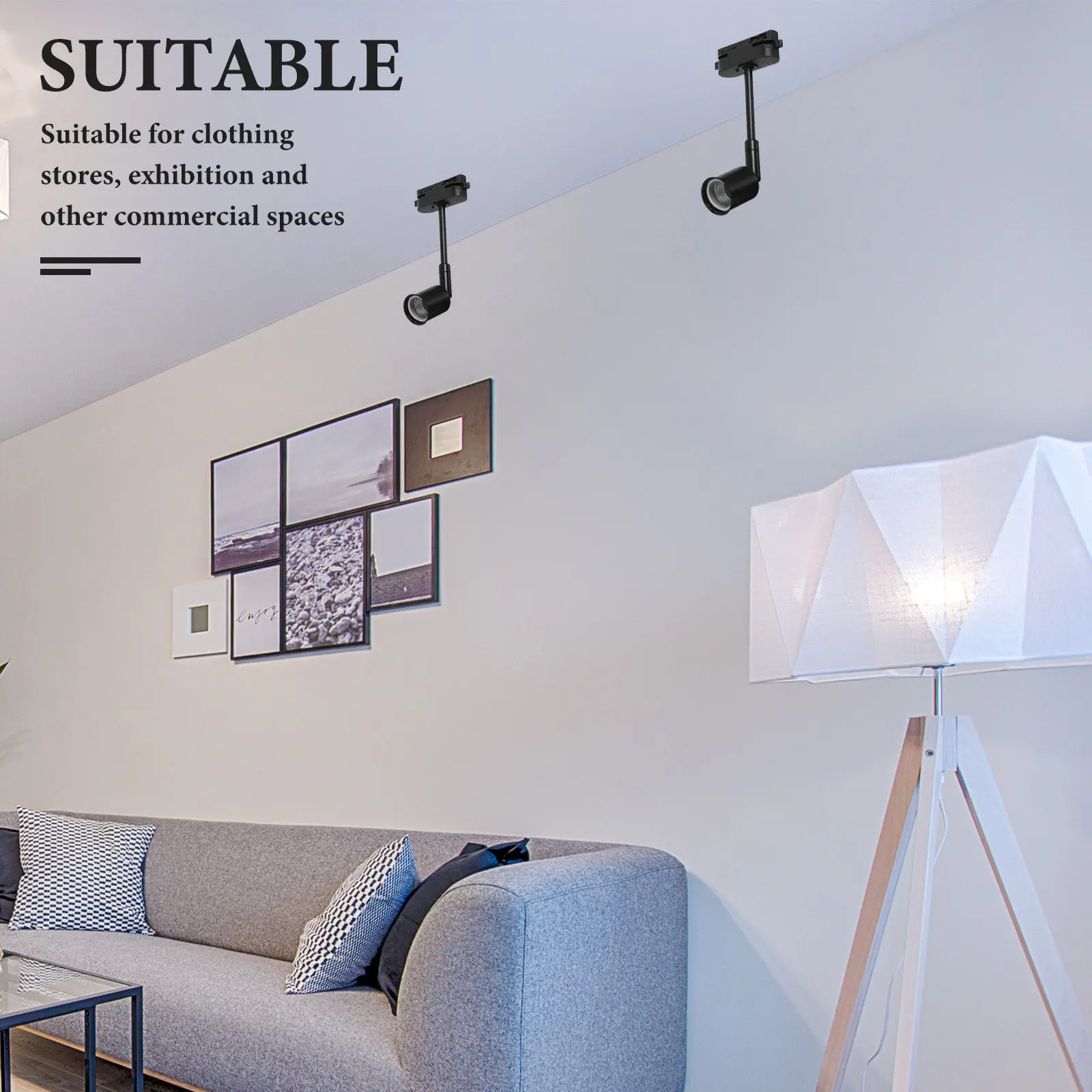 

Переходник для светильников E27, винтовой цоколь, для трековых светильников, торговых залов, магазинов одежды, светодиодных ламп, простая установка