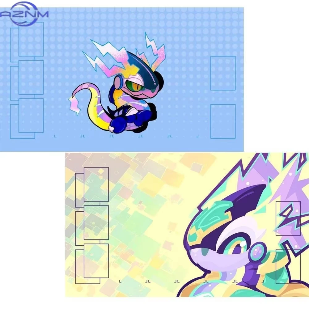 Pokemon Miraidon TCG Playmat Cool Miraidon Art With Battle Zones Non Slip Rubber Trading Card Game Mat
