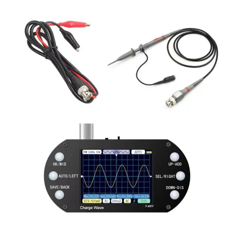 Mini oscyloskop cyfrowy 2.5Mhz częstotliwość próbkowania 200Khz pasmo AUTO 80Khz PWM do elektronicznej naprawy DIY przenośny oscyloskop