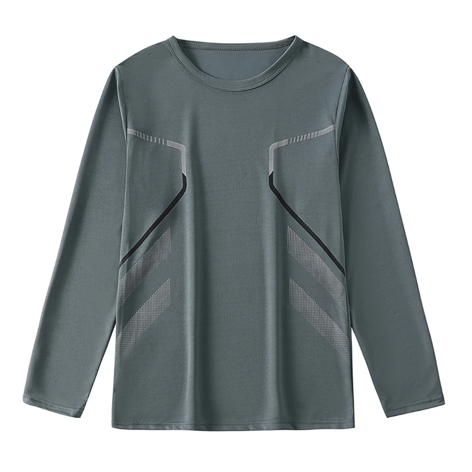 1/3-teiliges Set mit vier Jahreszeiten, Jugend-Aufdruck, lässig, langärmelig, für große Jungen, Sport, Laufen, Geschwindigkeit, trocken, Rundhals-T-Shirt, bequem – Detail 8