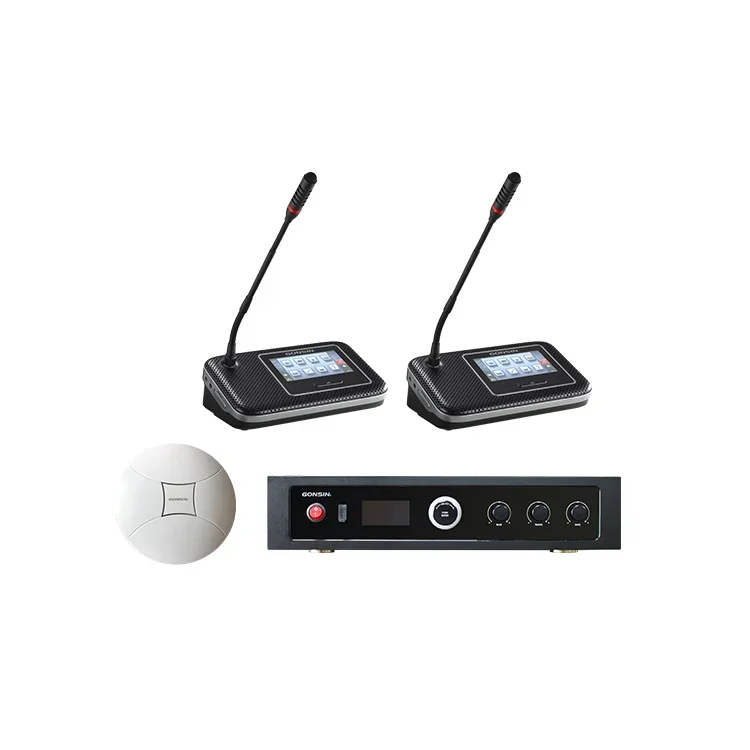 

Desktop Digital Conference System Wireless Audio Gooseneck Mic Communication System Conference With Conference System Control