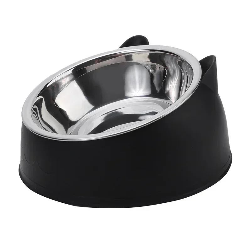 Stainless Steel Cat Bowl with Non Slip Base Cute Cat Ear Design Elevated Pet Food Water Bowl for Dog Kitten Puppy Safe Durable image 3