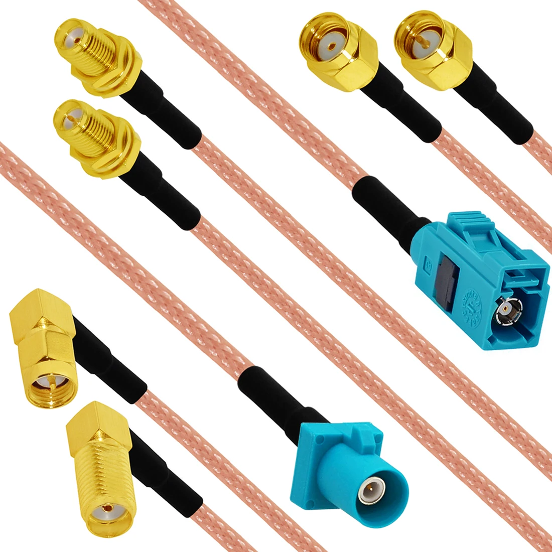 Fakra Z Type Mannelijk Vrouwelijk Paars Naar Sma Plug Jack Pigtail Kabel Adapter Rg 316 15Cm Groothandel Nieuw Voor Gps