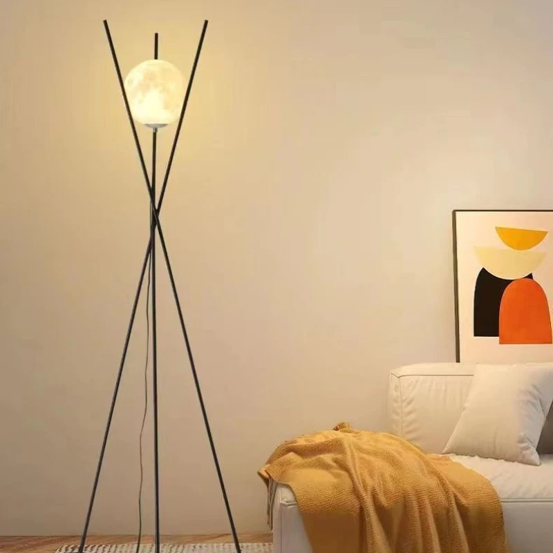 

Nordic light luxury creative art Italian simplicity bedside fashion moon floor lamp study floor lamp