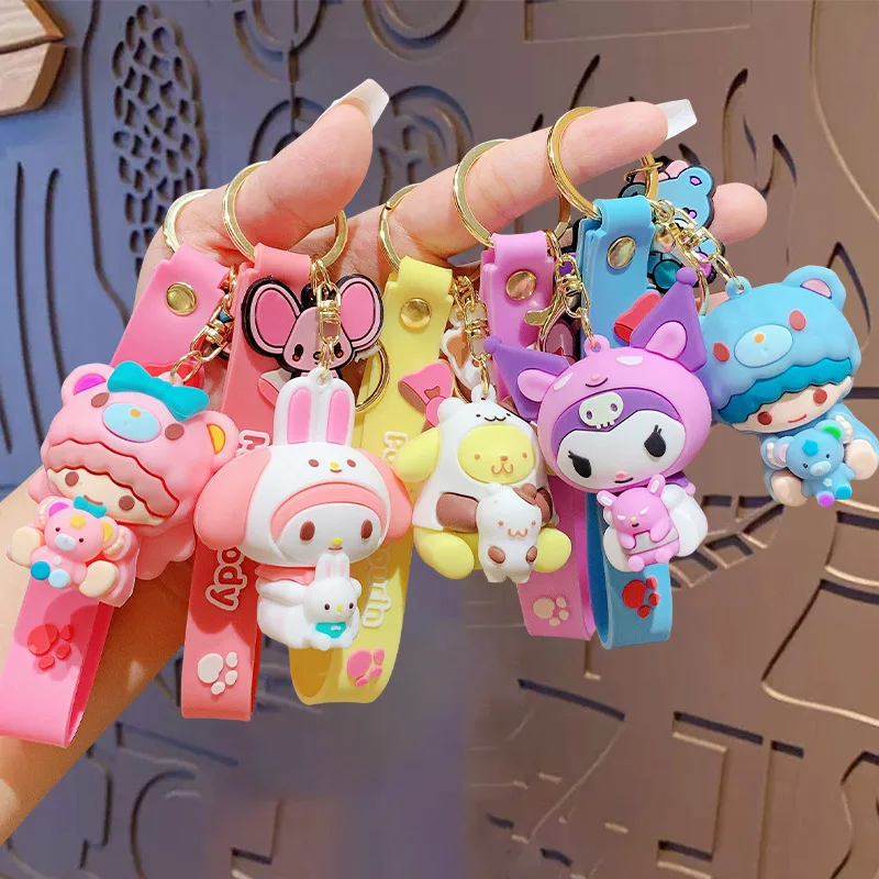 

Super Cute Sanrio Silicone Keychain Cute One Eyed Monster Pendant Car Backpack Keychain Exquisite Gift