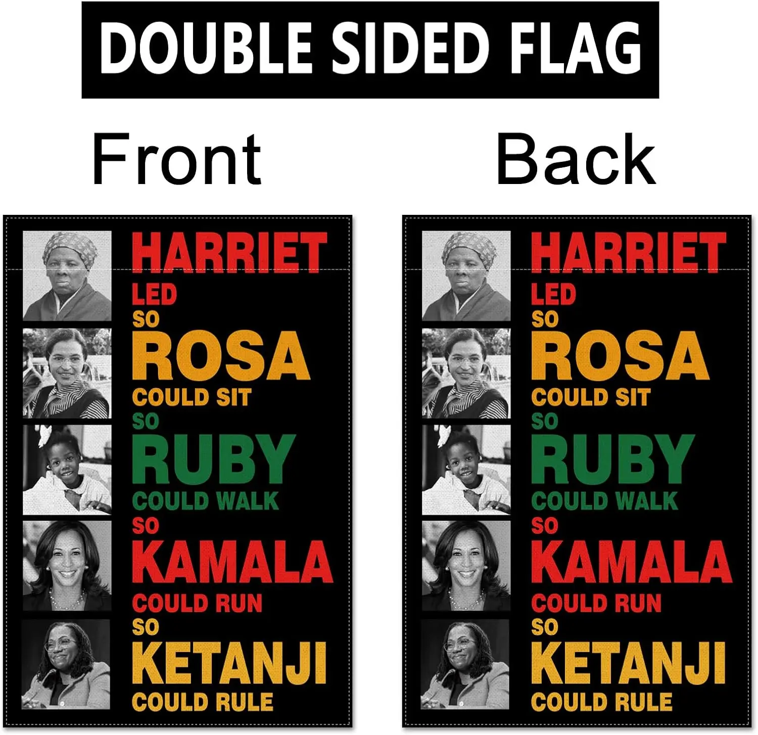 Vohado Juneteenth Garden Flag Black History Month Afro African American National Holiday Party Decoration Double Sized Welcome Y