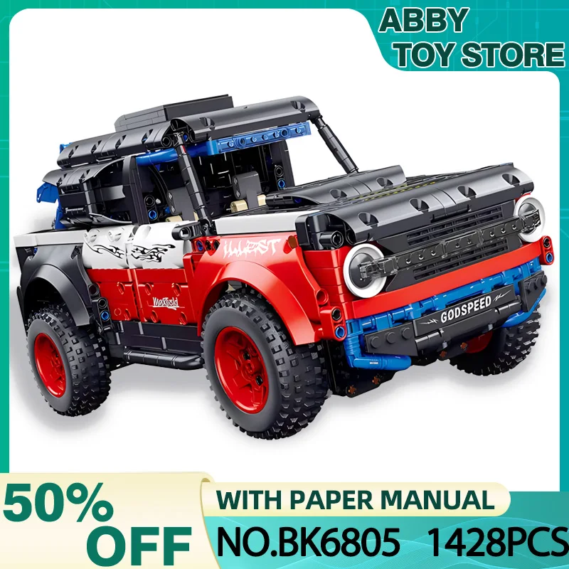 

New MOC BK6805 Technical Off-Road Vehicle Super SUV Model Building Blocks Bricks Puzzle DIY Toy Birthday Christma Gifts For Kids