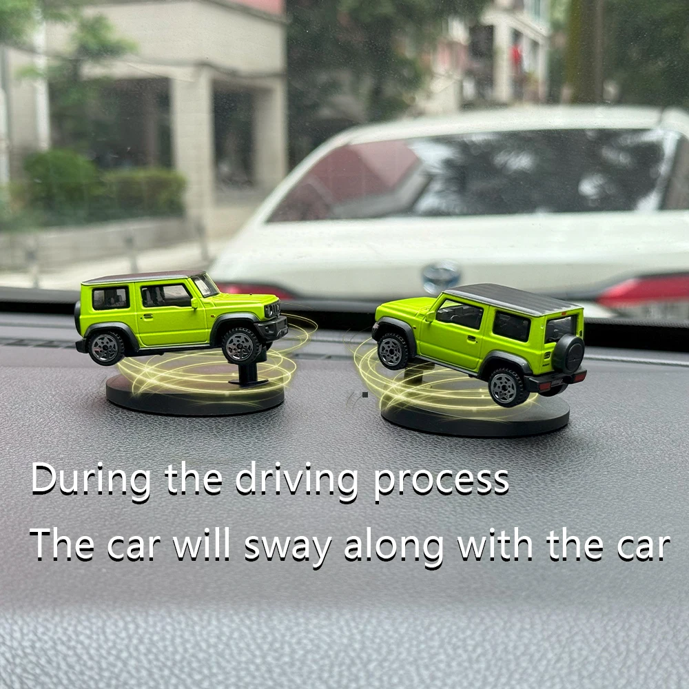 Kaiuve drift ornamentos rotativos modelo de brinquedo do carro para suzuki jimny modelo de carro diversão criança presente dos homens decoração do console central do carro