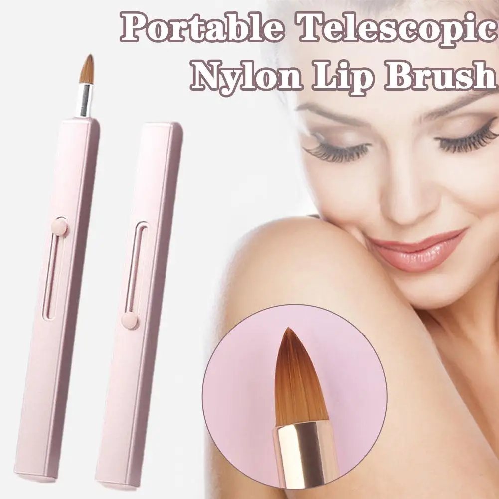 Portable Lip Brush Eyelash Makeups Brushes Lash Extension Lipstick Maquiagem Gloss With Brush Lip Cap Mascara Protect Lipgl Y5S0