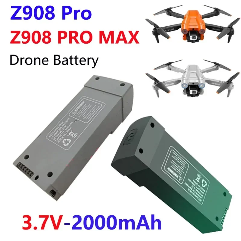 Z908 Pro MAX Battery for Z908 PRO MAX RC Plane 3.7V 2000mAh Oringal Z908 MAX Grey/ Black Battery