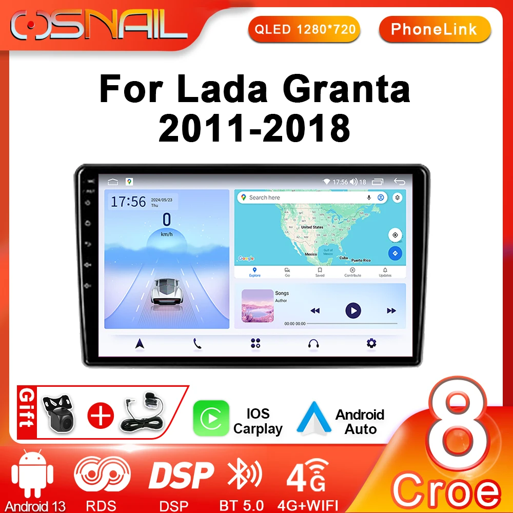 

Автомобильный радиоприемник COSNAIL Android для LADA Granta Sport 2011-2018, мультимедийный видеоплеер, навигация, стерео, CarPlay, No 2din, DVD