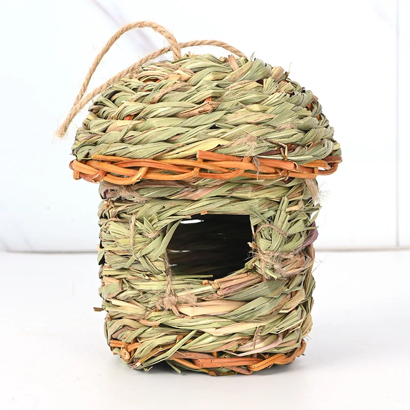 

Wholesale Decorative Garden Outdoor Hand-Made Straw Bird's Nest House Cage